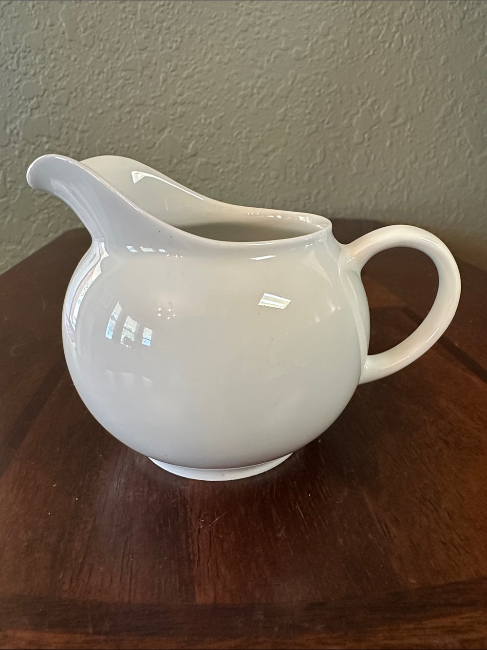 Vintage Arzberg White Porcelain Creamer - Shape 1382 Bauhaus Germany MCM